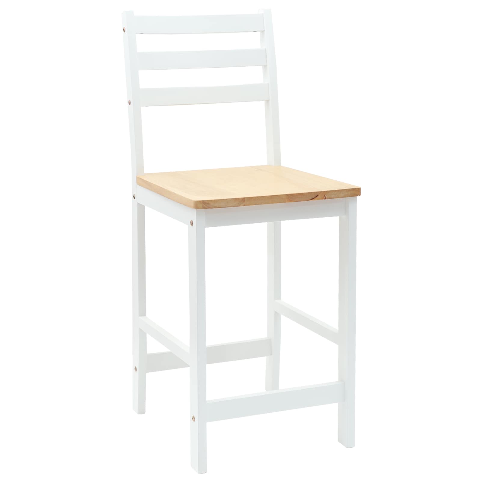 vidaXL Krzesła jadalne 2 pcs Drewno Gumowe Biały 40 x 47,5 x 99,5 cm