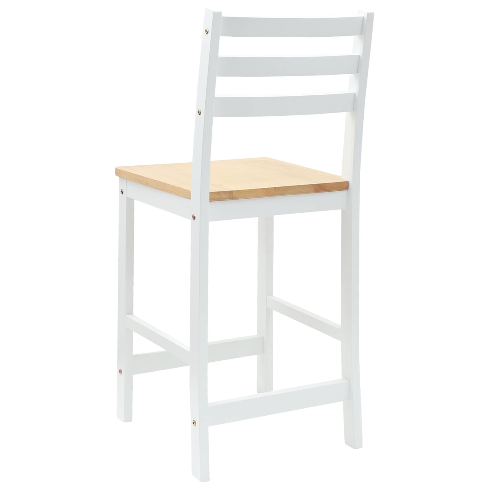 vidaXL Krzesła jadalne 2 pcs Drewno Gumowe Biały 40 x 47,5 x 99,5 cm