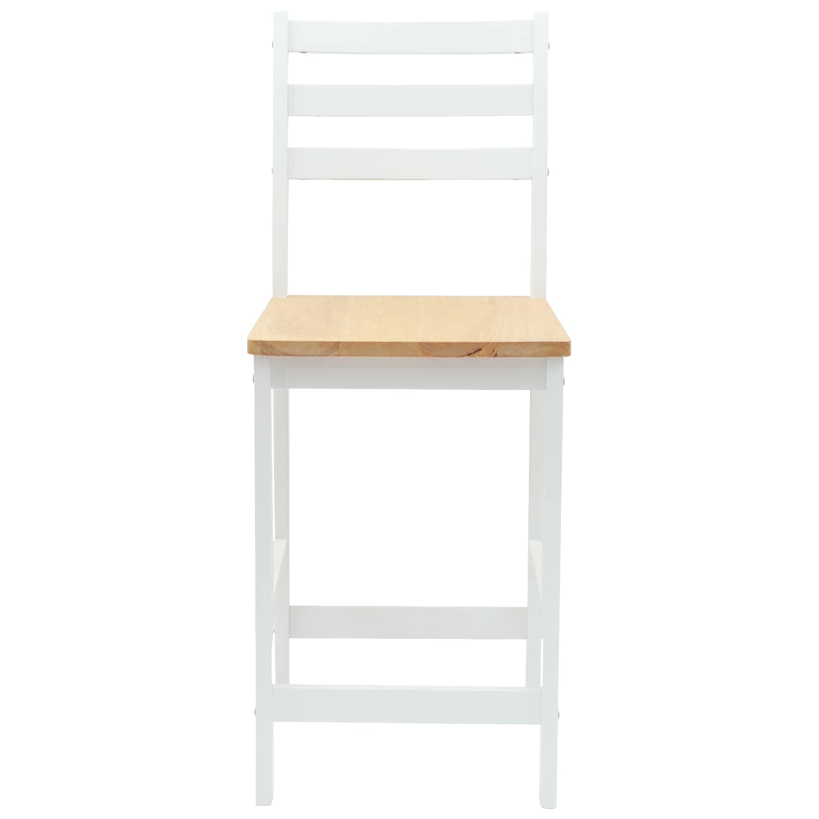 vidaXL Krzesła jadalne 2 pcs Drewno Gumowe Biały 40 x 47,5 x 99,5 cm