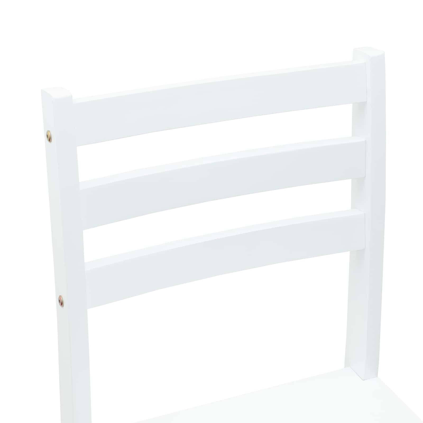 vidaXL Krzesła jadalne 2 pcs Biały 40 x 47,5 x 99,5 cm Drewno Gumowe