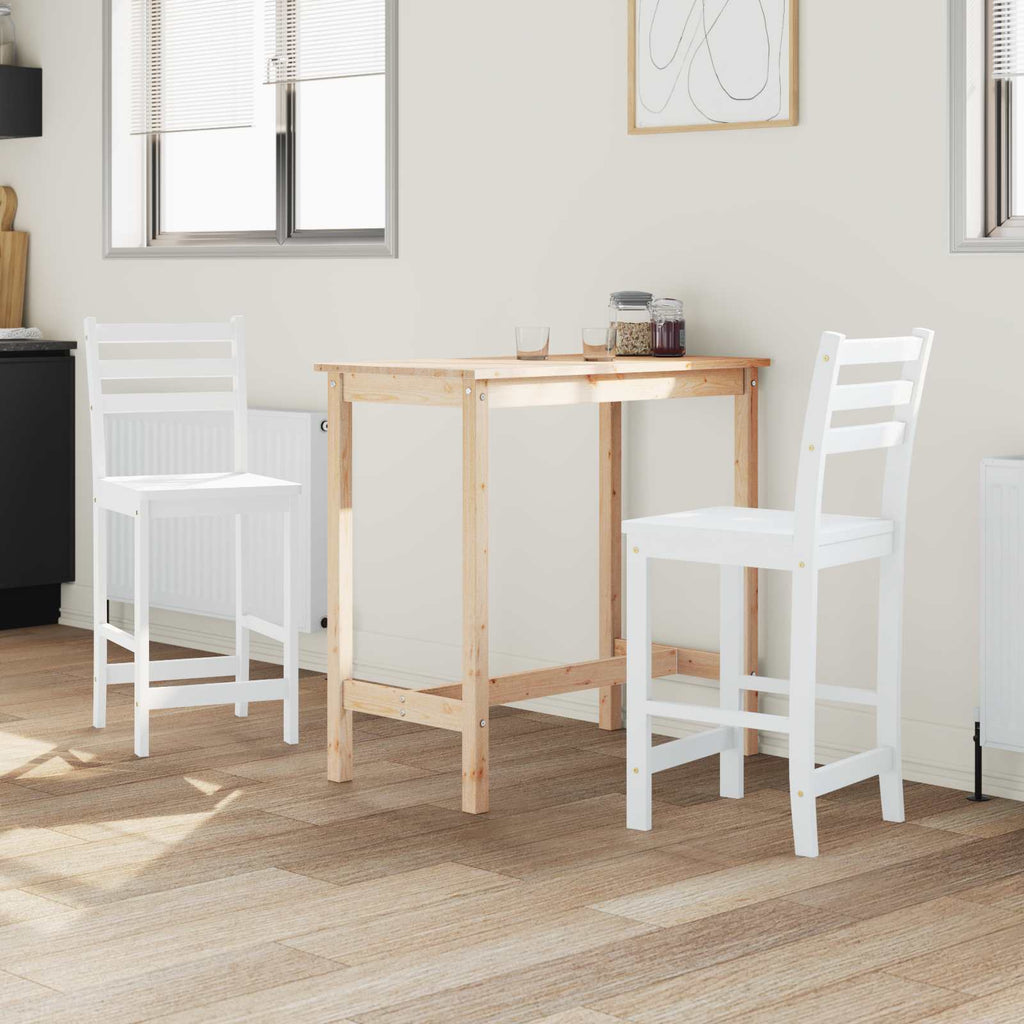 vidaXL Krzesła jadalne 2 pcs Biały 40 x 47,5 x 99,5 cm Drewno Gumowe