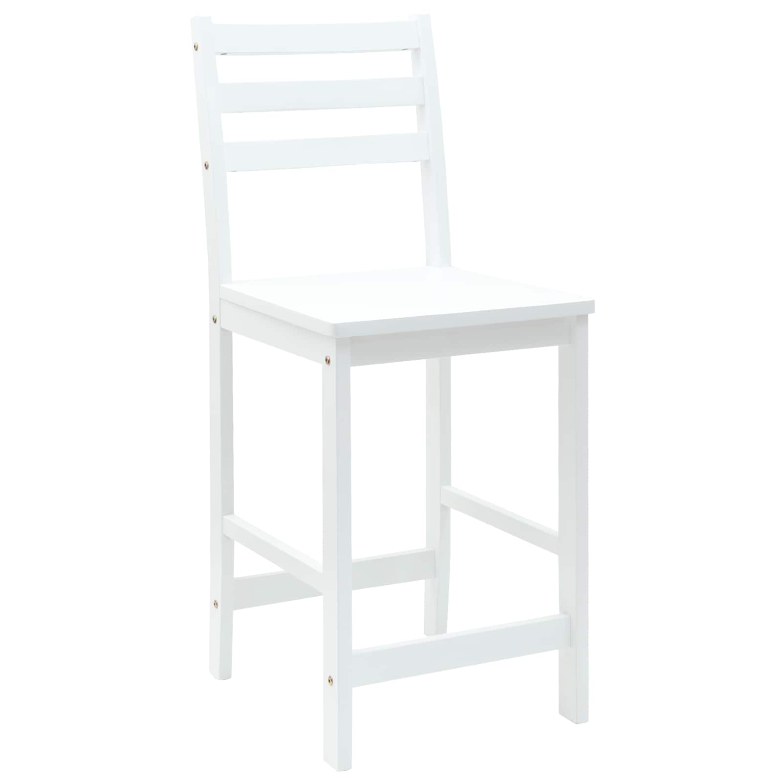 vidaXL Krzesła jadalne 2 pcs Biały 40 x 47,5 x 99,5 cm Drewno Gumowe