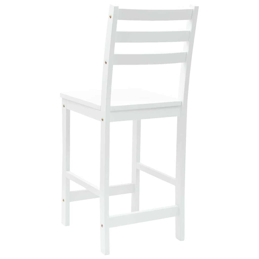 vidaXL Krzesła jadalne 2 pcs Biały 40 x 47,5 x 99,5 cm Drewno Gumowe