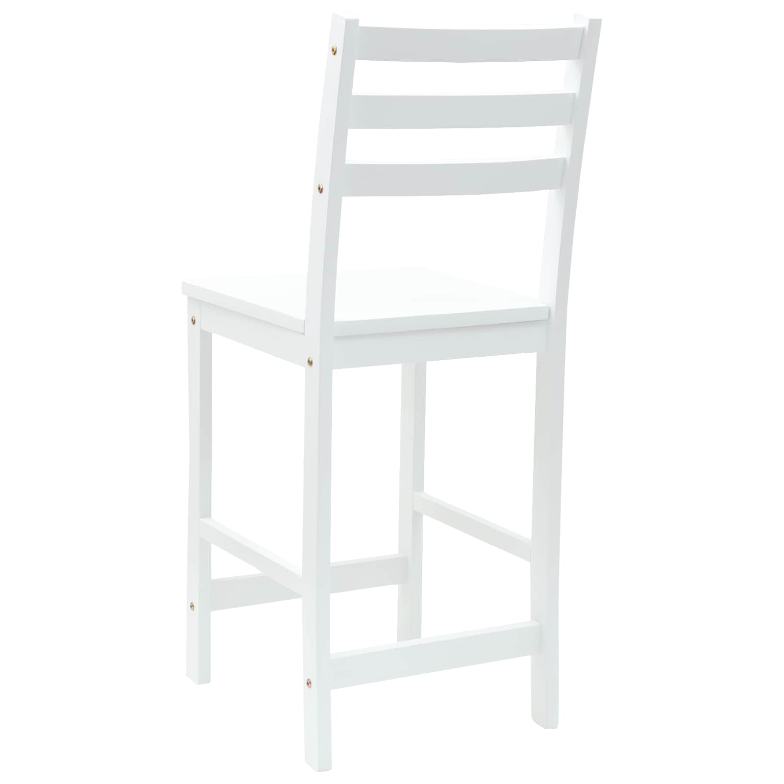 vidaXL Krzesła jadalne 2 pcs Biały 40 x 47,5 x 99,5 cm Drewno Gumowe