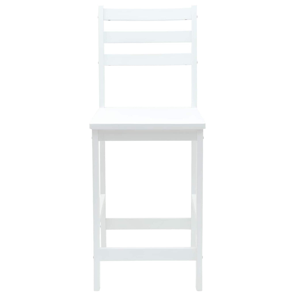 vidaXL Krzesła jadalne 2 pcs Biały 40 x 47,5 x 99,5 cm Drewno Gumowe