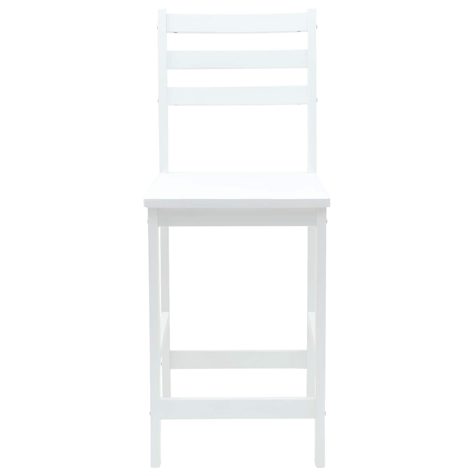 vidaXL Krzesła jadalne 2 pcs Biały 40 x 47,5 x 99,5 cm Drewno Gumowe