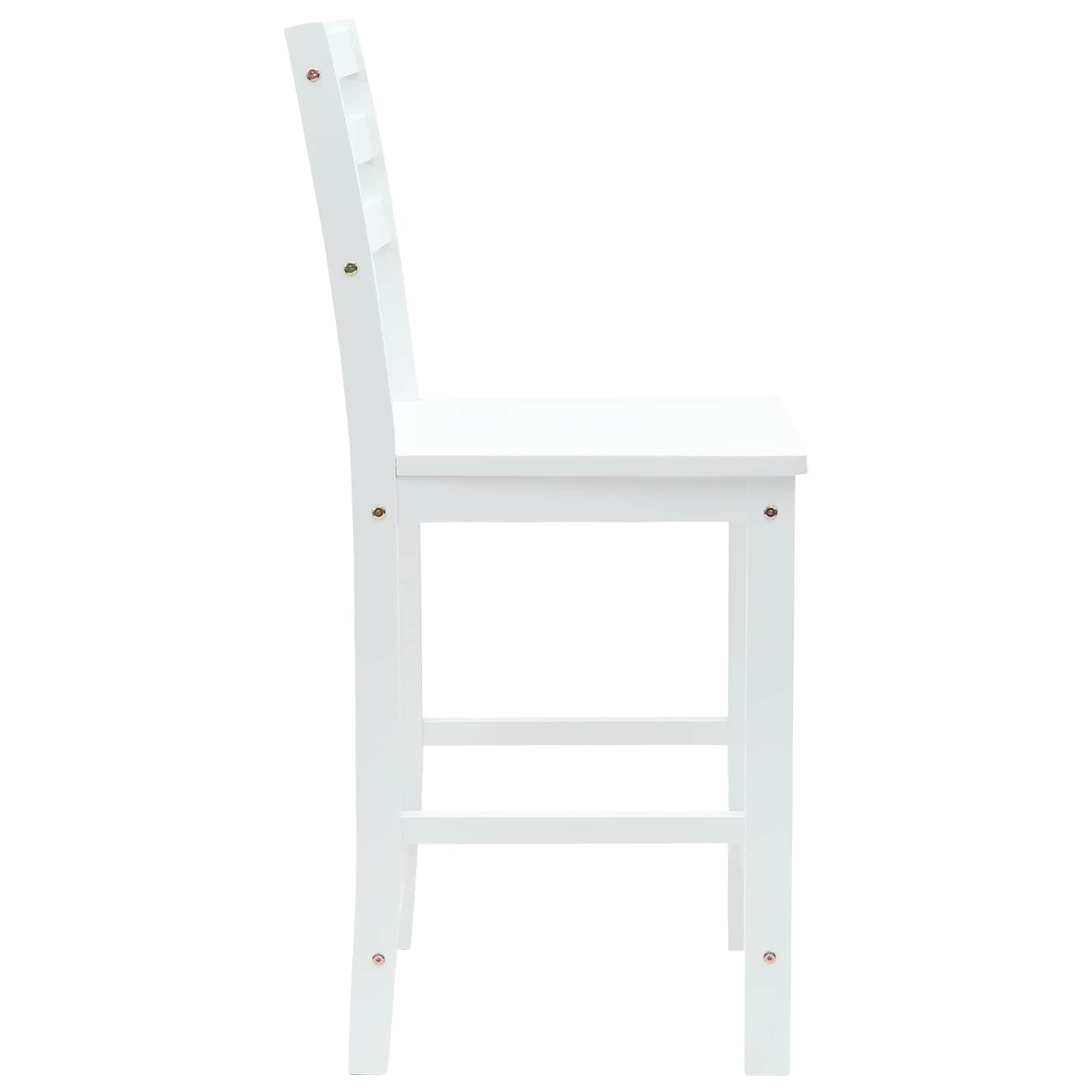 vidaXL Krzesła jadalne 2 pcs Biały 40 x 47,5 x 99,5 cm Drewno Gumowe