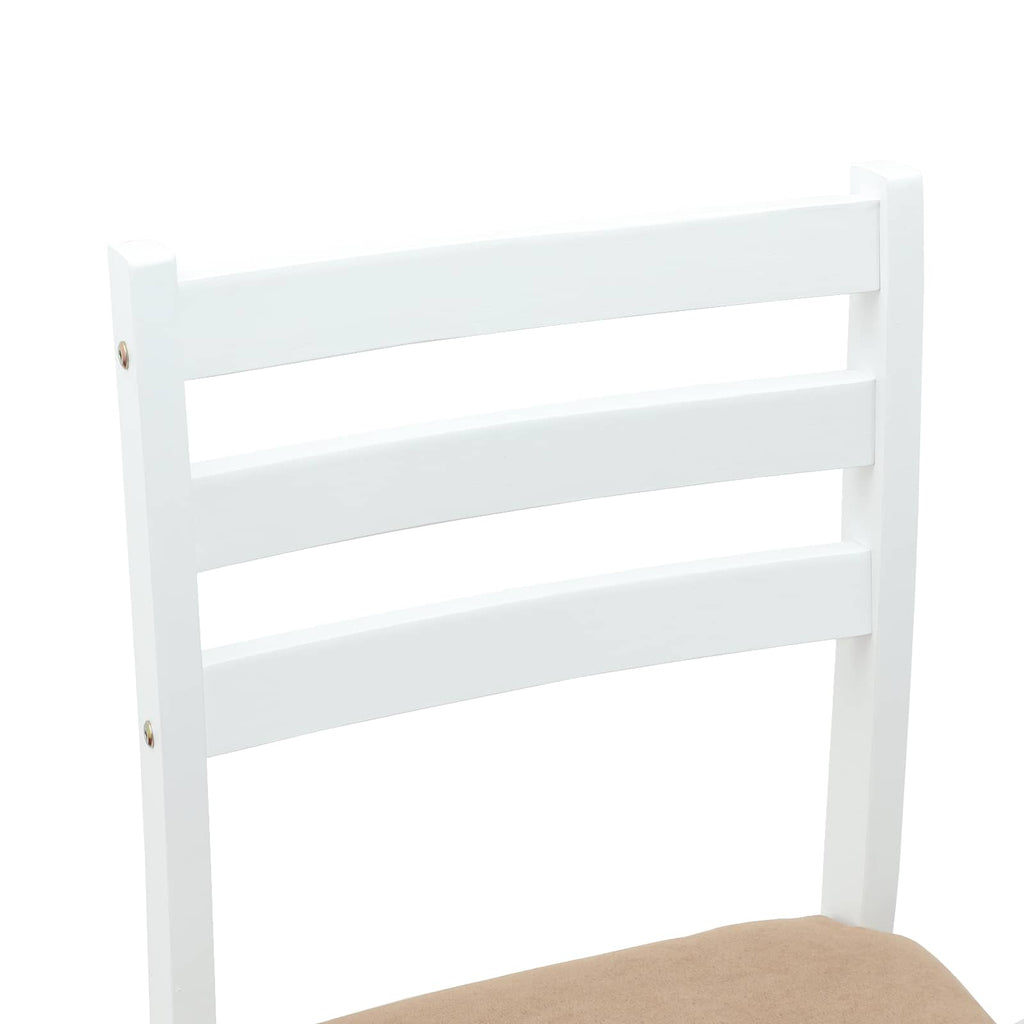vidaXL Krzesła jadalne 2 pcs Biały 40 x 47,5 x 99,5 cm Drewno Gumowe