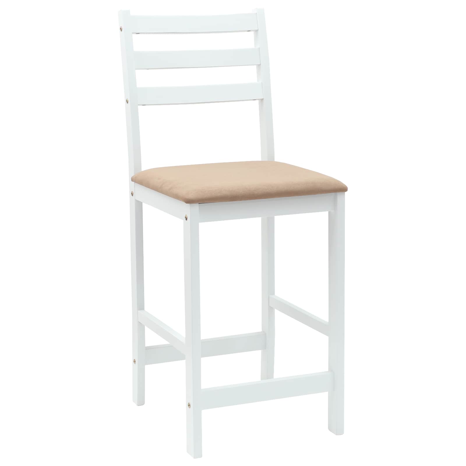 vidaXL Krzesła jadalne 2 pcs Biały 40 x 47,5 x 99,5 cm Drewno Gumowe