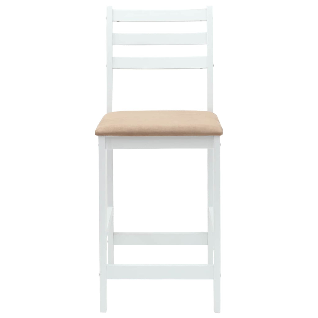 vidaXL Krzesła jadalne 2 pcs Biały 40 x 47,5 x 99,5 cm Drewno Gumowe