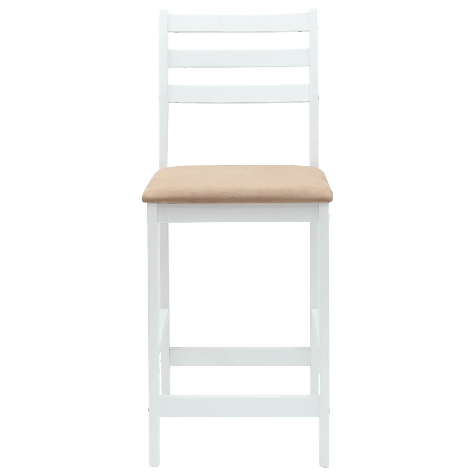 vidaXL Krzesła jadalne 2 pcs Biały 40 x 47,5 x 99,5 cm Drewno Gumowe