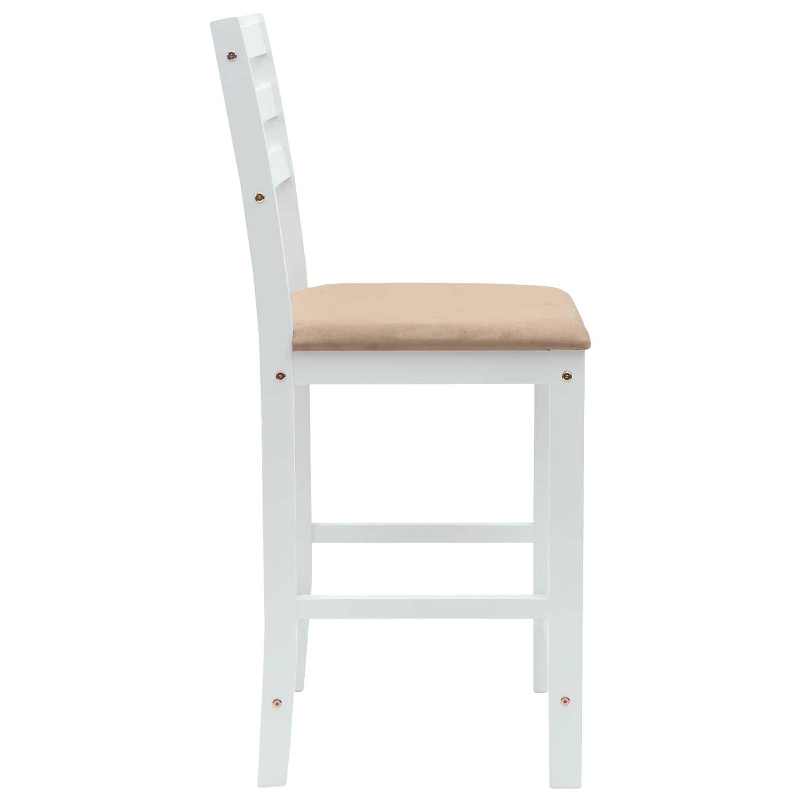 vidaXL Krzesła jadalne 2 pcs Biały 40 x 47,5 x 99,5 cm Drewno Gumowe