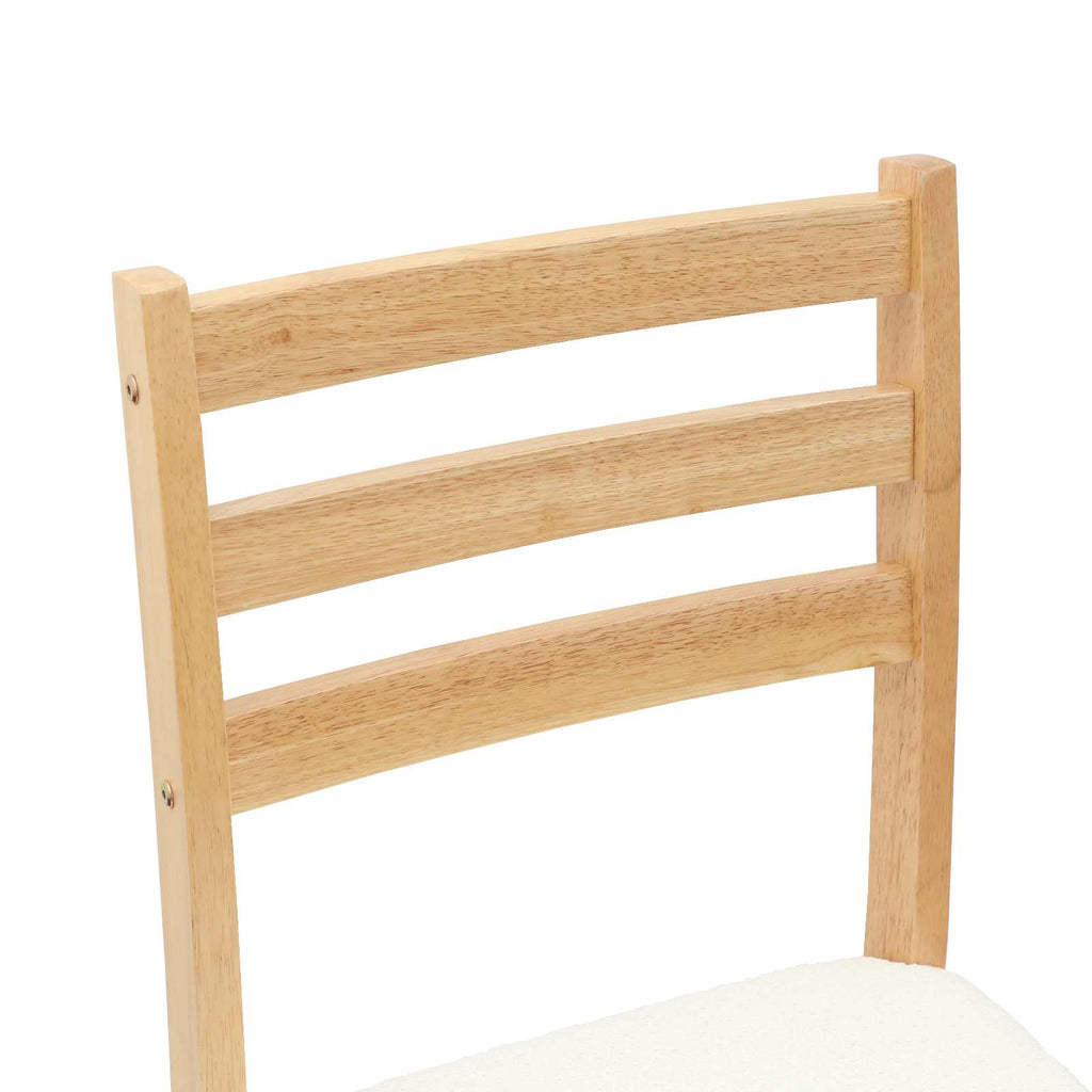 vidaXL Krzesła jadalne 2 pcs Naturalny 40 x 47,5 x 99,5 cm