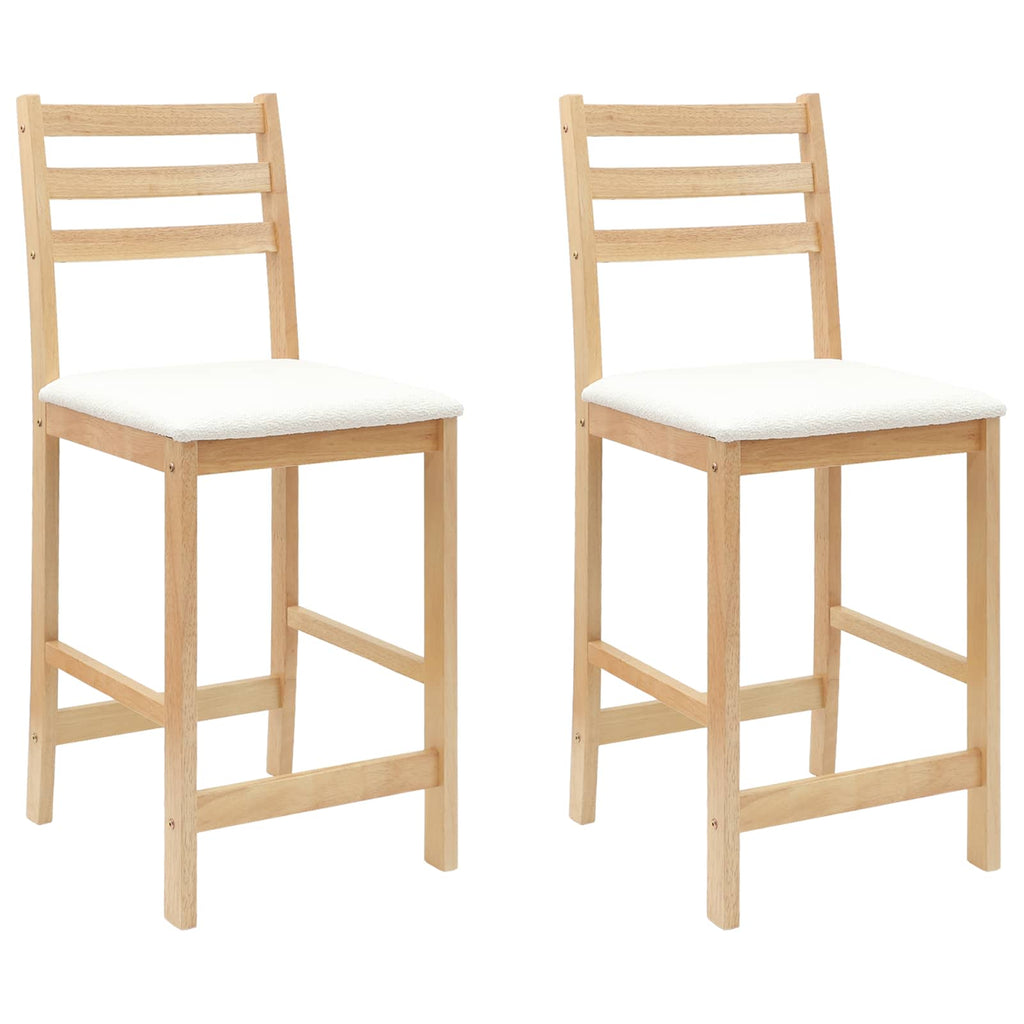 vidaXL Krzesła jadalne 2 pcs Naturalny 40 x 47,5 x 99,5 cm