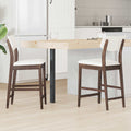 vidaXL Krzesła jadalne 2 pcs Jasny Brąz 48 x 49 x 95 cm Drewno Gumowe