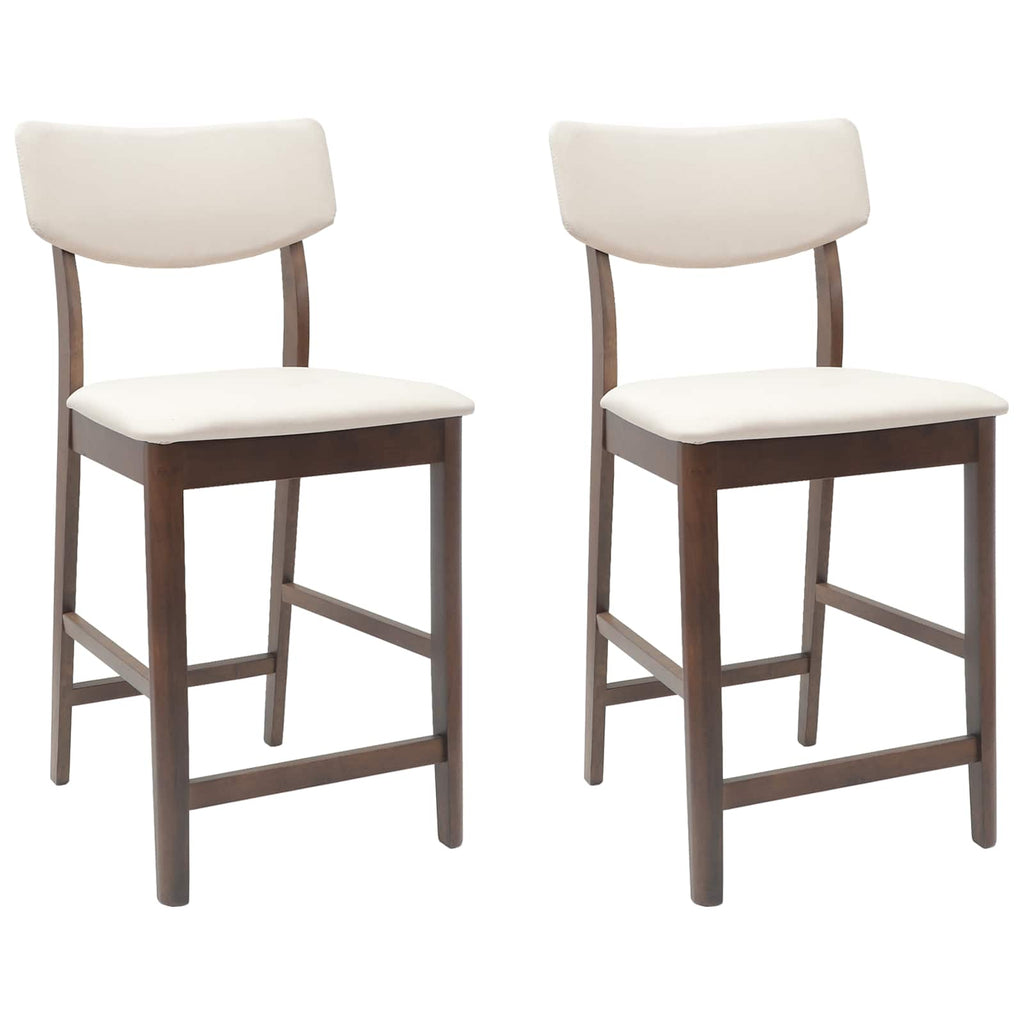 vidaXL Krzesła jadalne 2 pcs Jasny Brąz 48 x 49 x 95 cm Drewno Gumowe