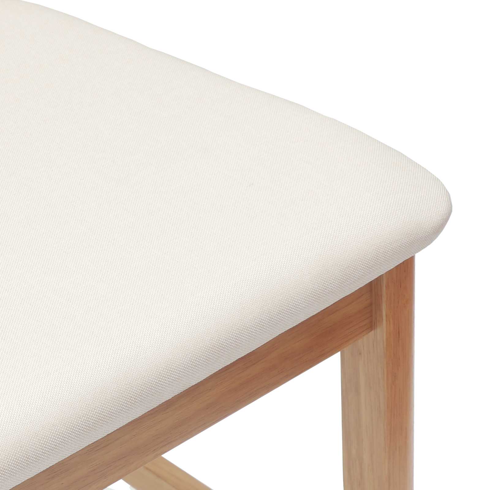 vidaXL Krzesła jadalne 2 pcs Naturalny 48 x 49 x 95 cm Drewno Gumowe
