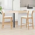 vidaXL Krzesła jadalne 2 pcs Naturalny 48 x 49 x 95 cm Drewno Gumowe
