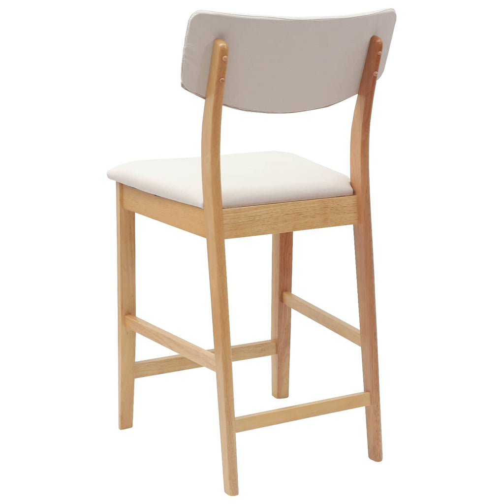 vidaXL Krzesła jadalne 2 pcs Naturalny 48 x 49 x 95 cm Drewno Gumowe