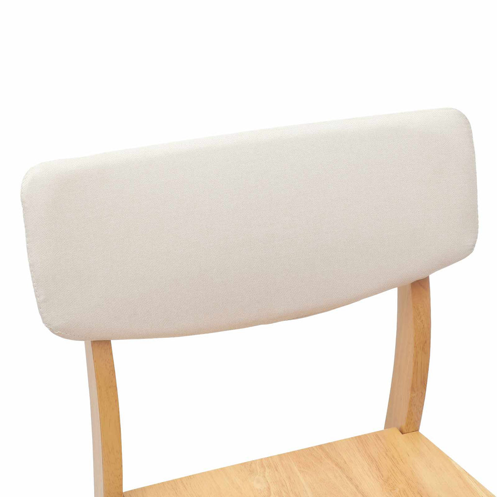 vidaXL Krzesła jadalne 2 pcs Naturalny 48 x 49 x 95 cm Drewno Gumowe