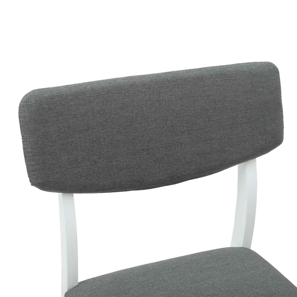 vidaXL Krzesła jadalne 2 pcs Biały 48 x 49 x 95 cm Drewno Gumowe