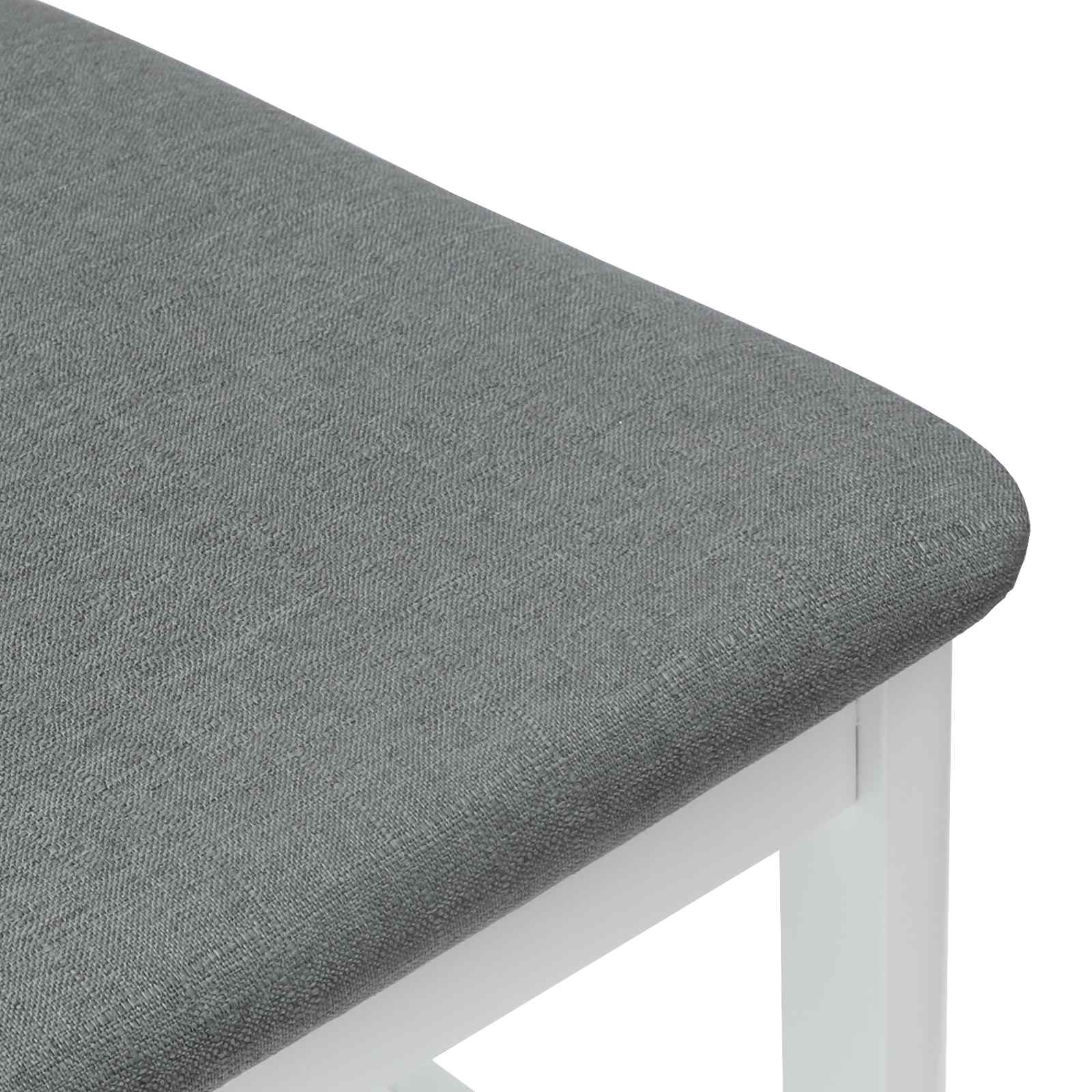 vidaXL Krzesła jadalne 2 pcs Biały 48 x 49 x 95 cm Drewno Gumowe