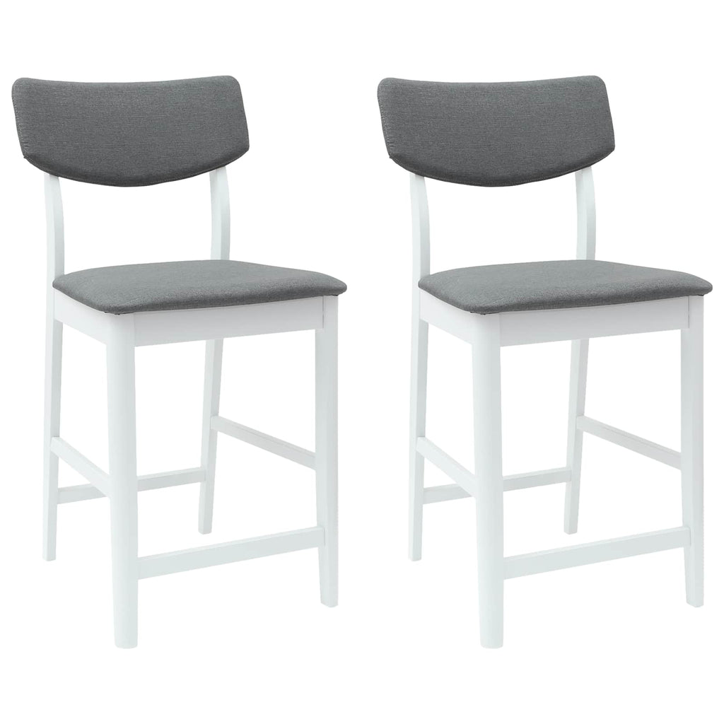 vidaXL Krzesła jadalne 2 pcs Biały 48 x 49 x 95 cm Drewno Gumowe