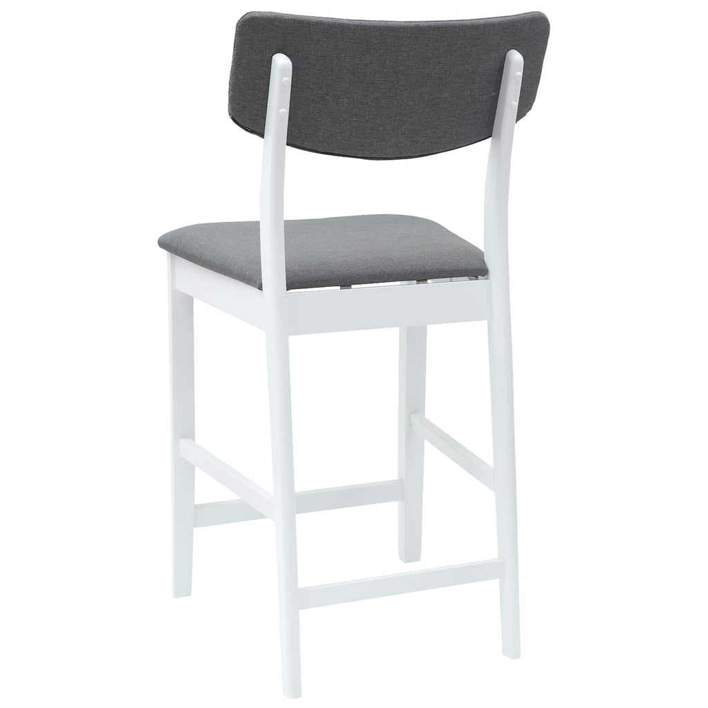 vidaXL Krzesła jadalne 2 pcs Biały 48 x 49 x 95 cm Drewno Gumowe