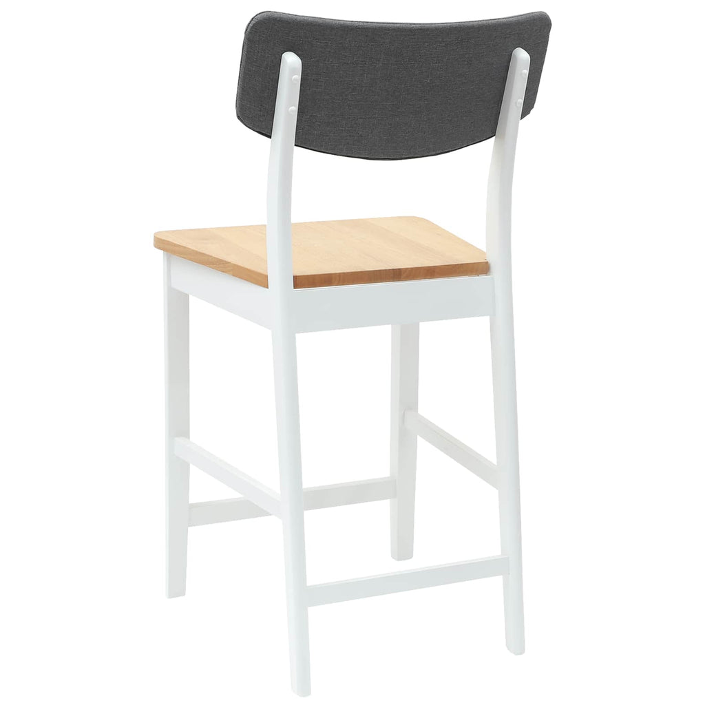 vidaXL Krzesła jadalne 2 pcs Biały 48 x 49 x 95 cm Drewno Gumowe