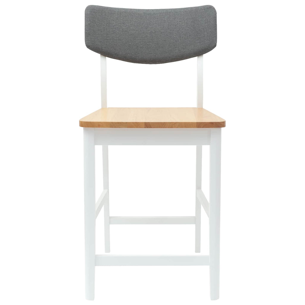vidaXL Krzesła jadalne 2 pcs Biały 48 x 49 x 95 cm Drewno Gumowe