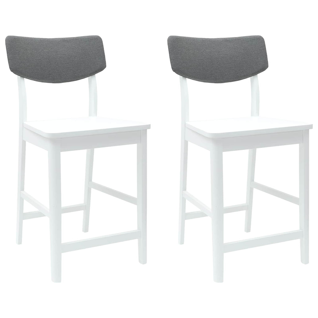 vidaXL Krzesła jadalne 2 pcs Biały 48 x 49 x 95 cm Drewno Gumowe