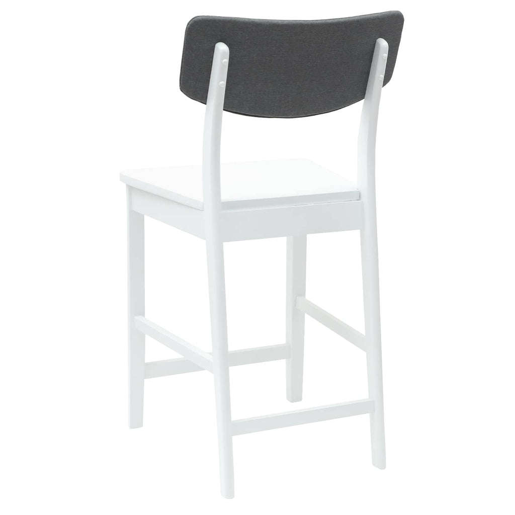 vidaXL Krzesła jadalne 2 pcs Biały 48 x 49 x 95 cm Drewno Gumowe