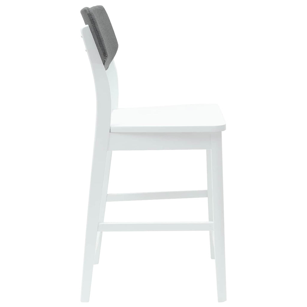 vidaXL Krzesła jadalne 2 pcs Biały 48 x 49 x 95 cm Drewno Gumowe