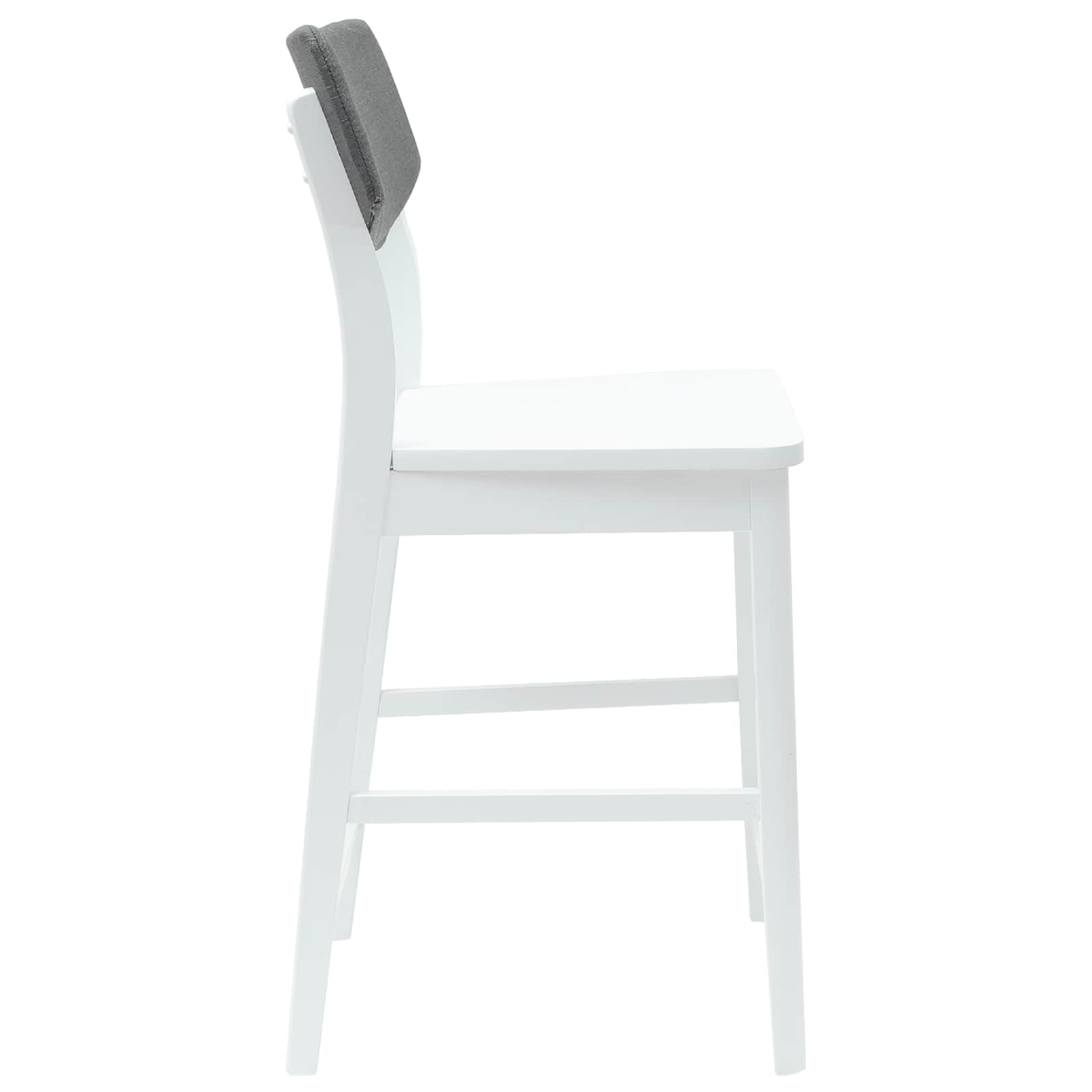 vidaXL Krzesła jadalne 2 pcs Biały 48 x 49 x 95 cm Drewno Gumowe