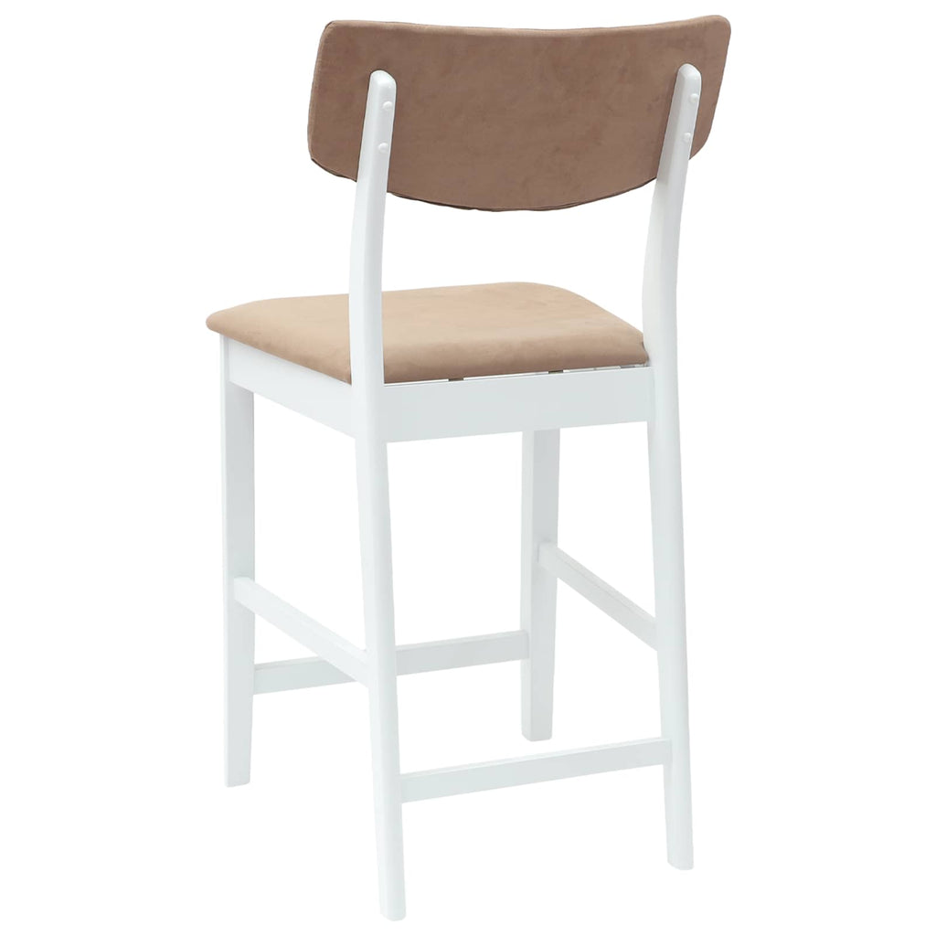 vidaXL Krzesła jadalne 2 pcs Biały 48 x 49 x 95 cm Drewno Gumowe