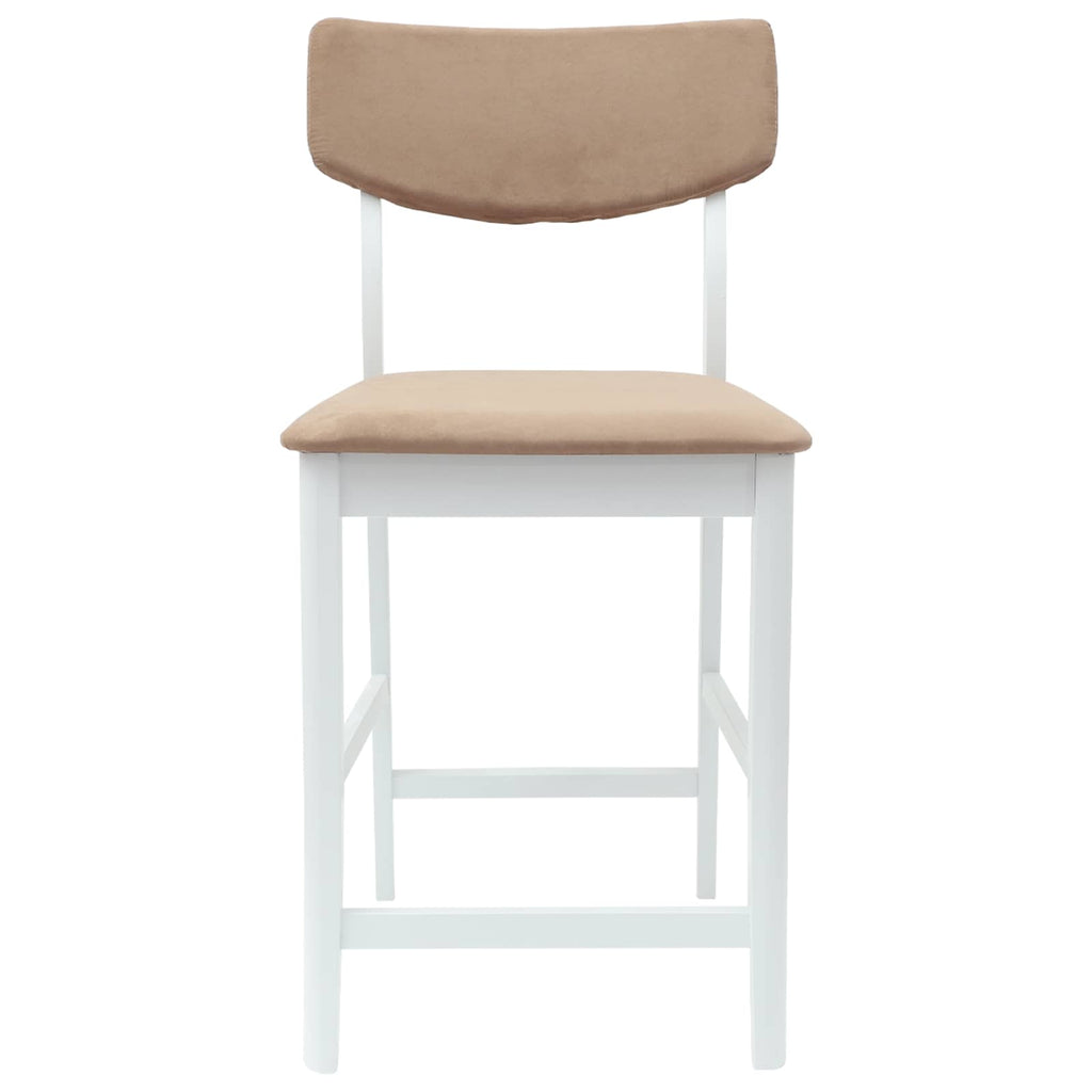 vidaXL Krzesła jadalne 2 pcs Biały 48 x 49 x 95 cm Drewno Gumowe