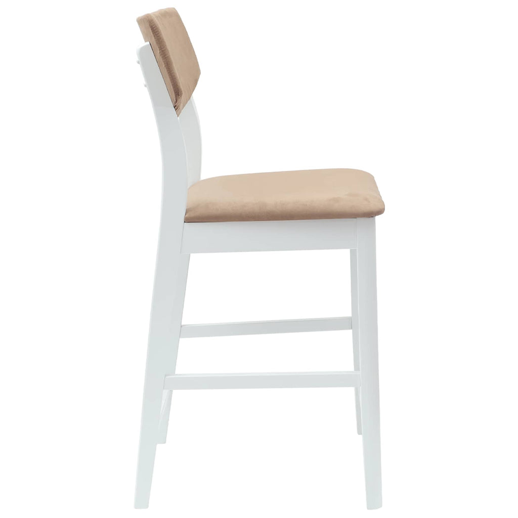 vidaXL Krzesła jadalne 2 pcs Biały 48 x 49 x 95 cm Drewno Gumowe
