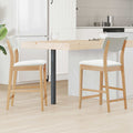 vidaXL Krzesła jadalne 2 pcs Naturalny 48 x 49 x 95 cm Drewno Gumowe