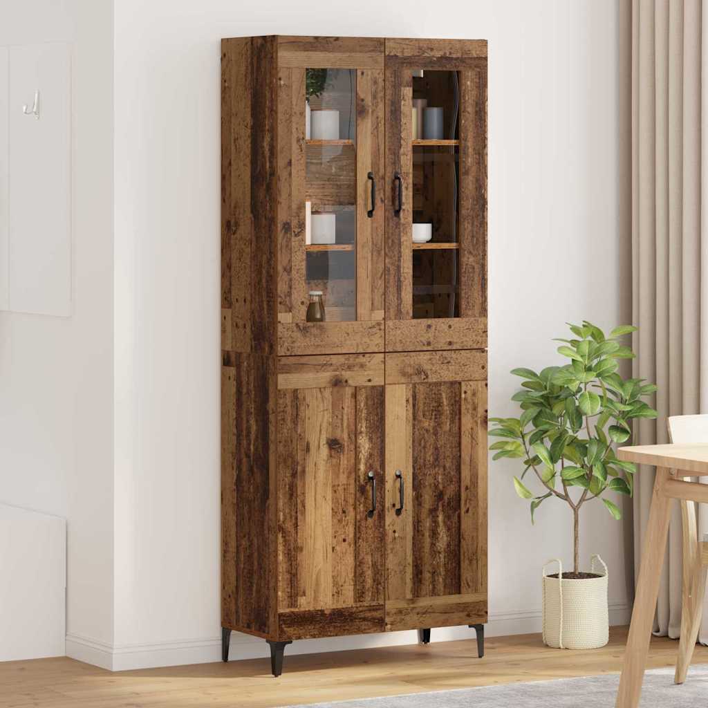 vidaXL Highboard Stare drewno 69,5 x 34 x 180 cm