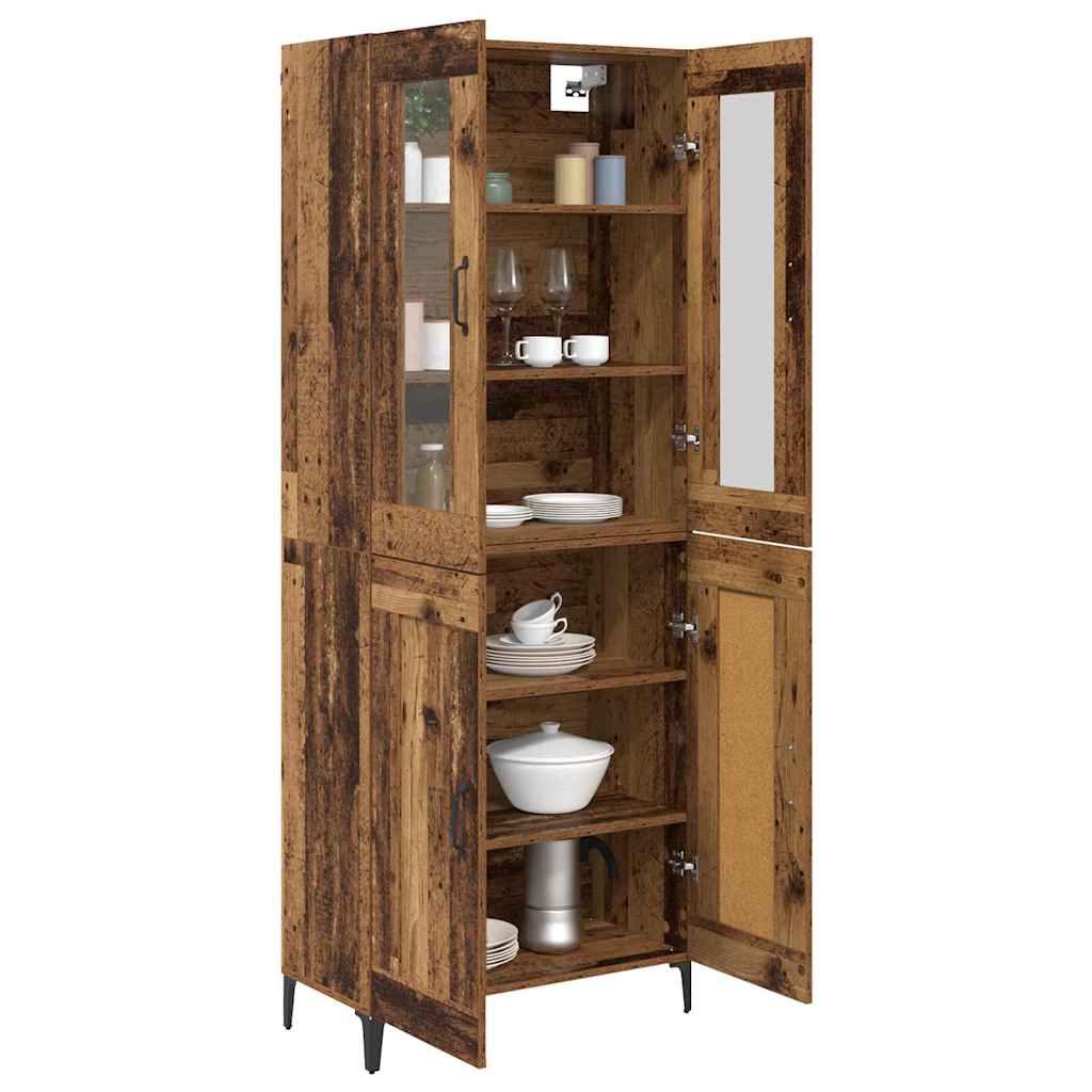 vidaXL Highboard Stare drewno 69,5 x 34 x 180 cm