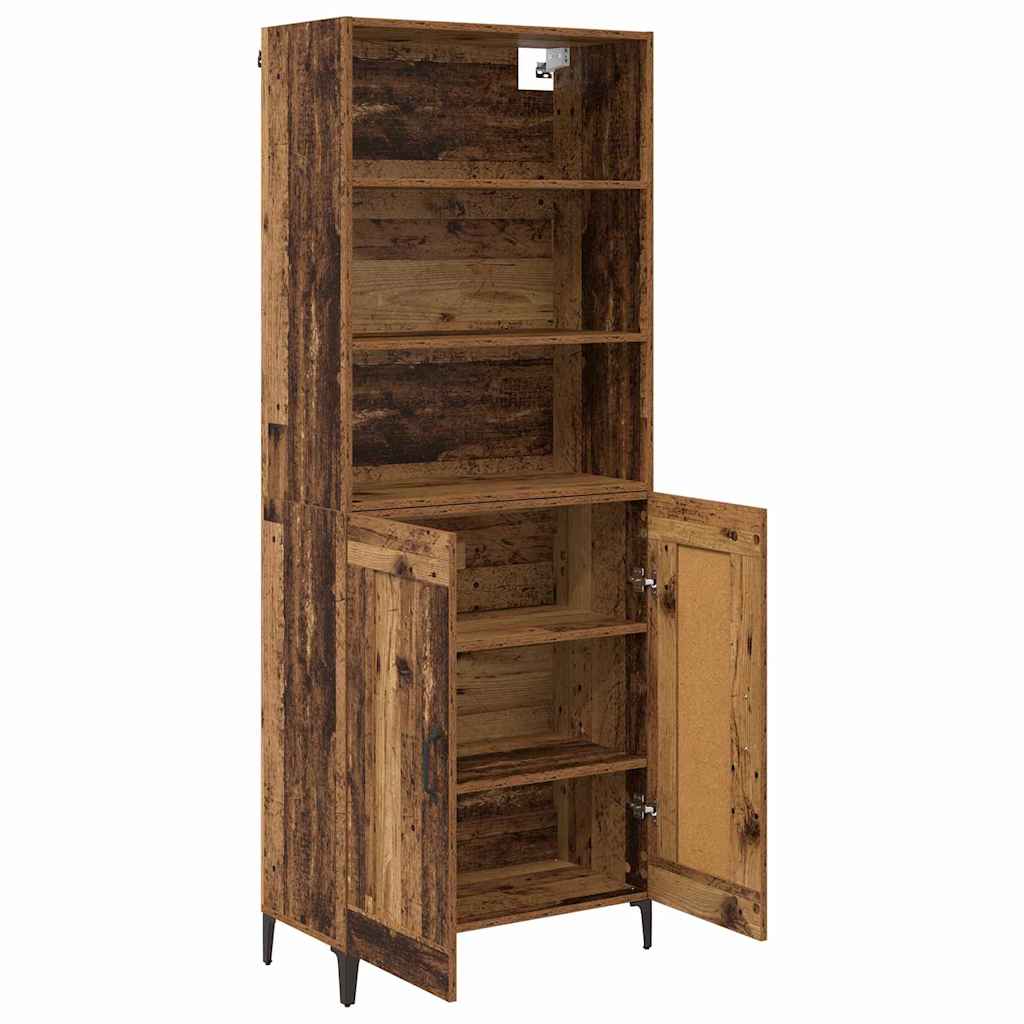 vidaXL Highboard 2 pcs Stare drewno Materiał drewnopochodny