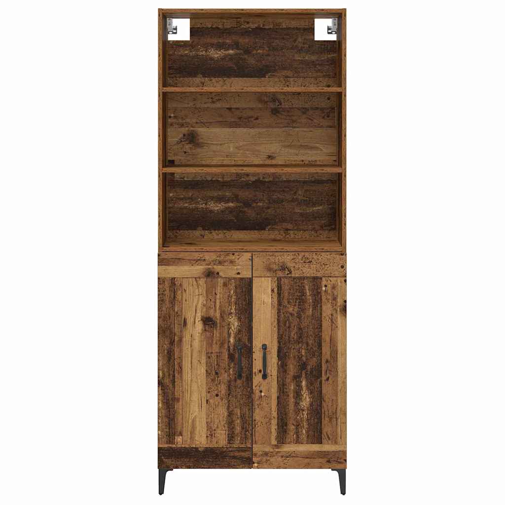 vidaXL Highboard 2 pcs Stare drewno Materiał drewnopochodny