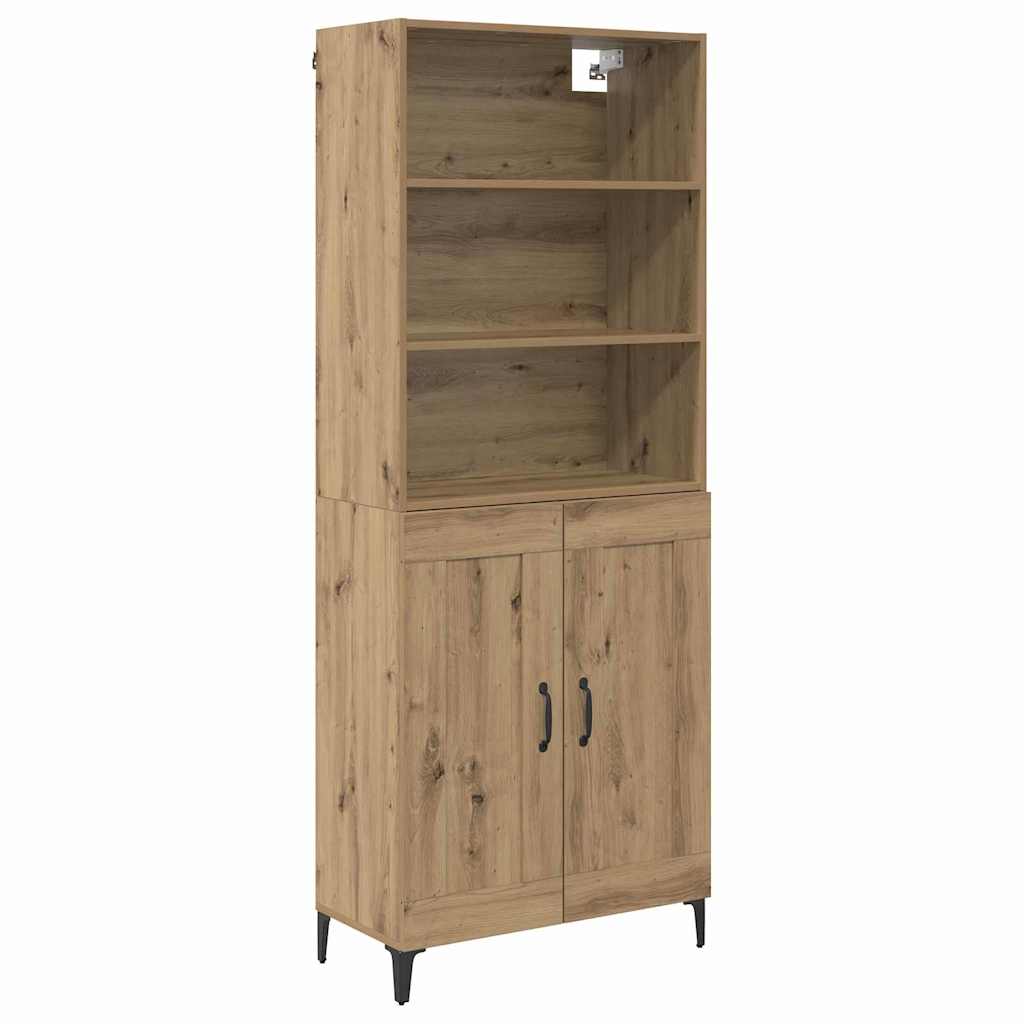 vidaXL Highboard 2 pcs dąb artisan Materiał drewnopochodny