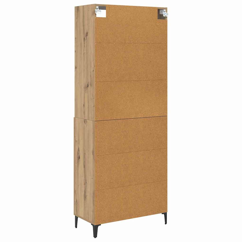 vidaXL Highboard 2 pcs dąb artisan Materiał drewnopochodny