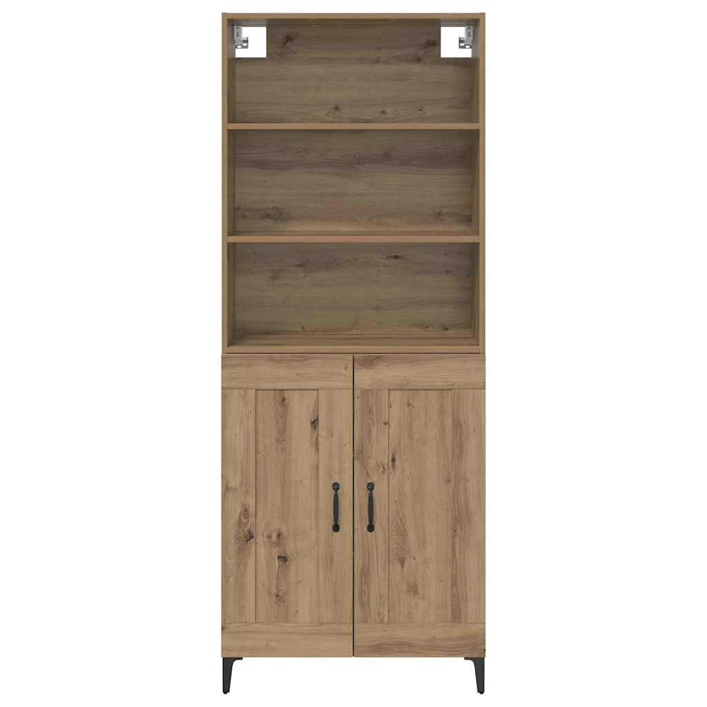 vidaXL Highboard 2 pcs dąb artisan Materiał drewnopochodny