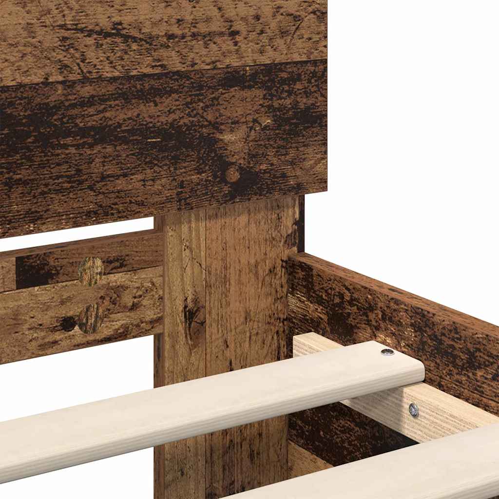 vidaXL Ramka łóżka Stare drewno 180 x 200 cm Materiał drewnopochodny