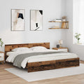 vidaXL Ramka łóżka Stare drewno 180 x 200 cm Materiał drewnopochodny