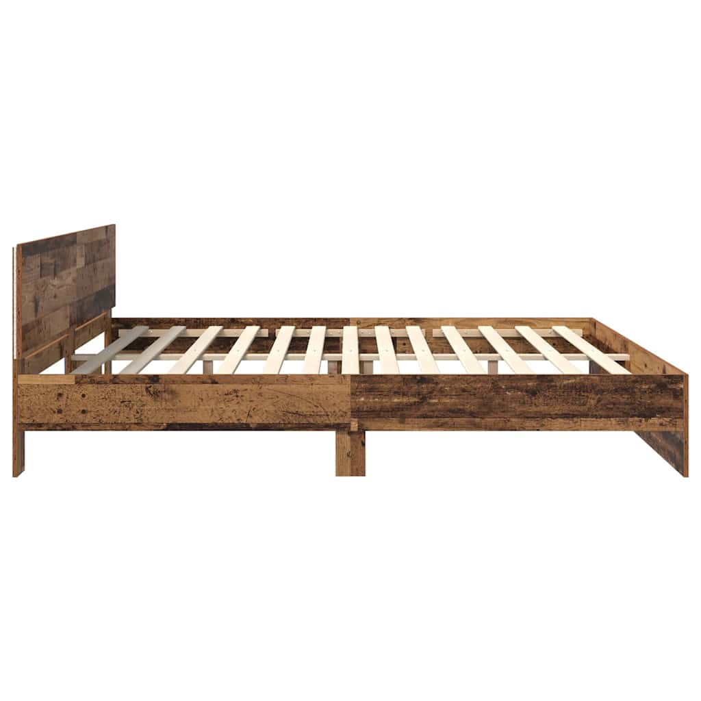 vidaXL Ramka łóżka Stare drewno 180 x 200 cm Materiał drewnopochodny