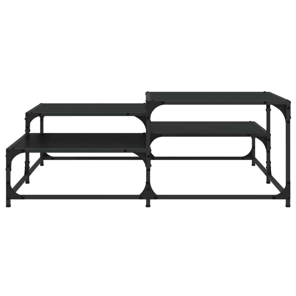 vidaXL Stolik kawowy Czarny dąb 107 x 107 x 40 cm Drewno inżynieryjne
