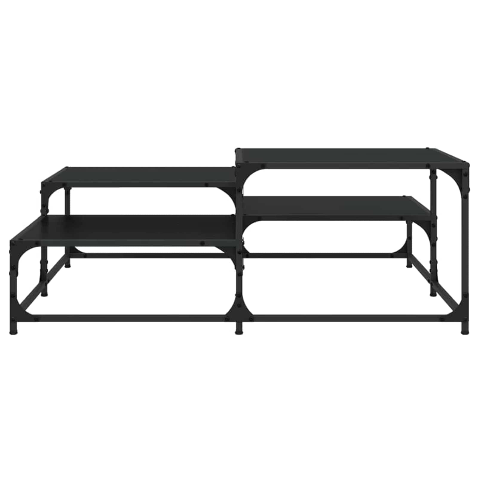 vidaXL Stolik kawowy Czarny dąb 107 x 107 x 40 cm Drewno inżynieryjne